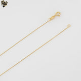 (1-1501-B) Laminado de oro - Cadena de eslabones de caja de 0,6 mm - BGF