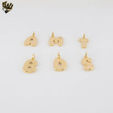 (1-2490) Gold Laminate - Big Balloon Letter Pendants - BGF