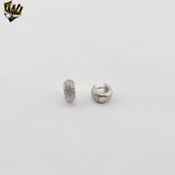 (2-4278) 925 Sterling Silver - Small Zircon Huggies.