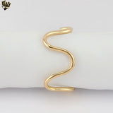 (1-4075) Laminado de oro - Brazaletes abiertos trenzados de 4 mm - BGF