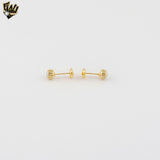 (1-1149-1) Gold Laminate - Mini Pearl Stud Earrings - BGF