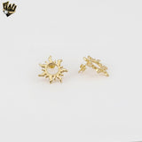 (1-1223-3) Gold Laminate - Sun Stud Earrings - BGF