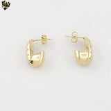 (1-2524-4) Gold Plated - Curve Zircon Half Hoops.