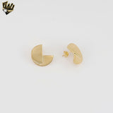 (1-1207) Gold Laminate - Asymmetrical Stud Earrings - BGF