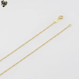 (1-1940) Gold Laminate - 1.5mm Figaro Link Chain - BGF