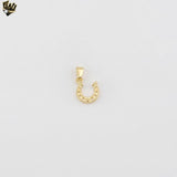 (1-2205-2) Gold Laminate - Horseshoe Pendant - BGF