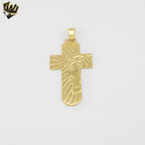 (1-2460-3) Gold Laminate - Big Cross Pendant - BGF