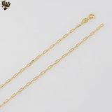 (1-1839) Gold Laminate Chains - 2.5mm Round Paper Clip Link - BGF