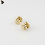 (1-2521-3) Gold Plated - Zircon Geometric Huggies