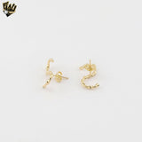 (1-1206-3) Laminado de Oro - Pendientes Cuadrados Largos - BGF