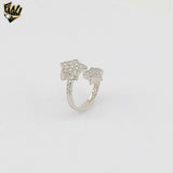 (2-5093) 925 Sterling Silver - Zircon Star Ring