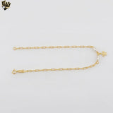 (1-0087) Laminado de oro - Tobillera de elefante de 2,5 mm - 10" - BGF