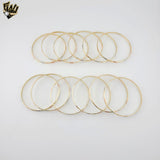 (1-4013-1) Gold Laminate - 4mm Three Tones Bangles - Dozen - BGO