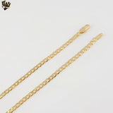 (1-1782-2) Laminado de oro - Cadena de eslabones planos de 3,5 mm - BGF