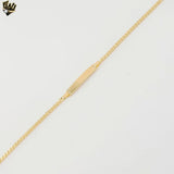 (1-0942) Gold Laminate - 2mm Curb Link Plate Bracelet - 6” - BGF