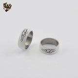 (4-0078) Acero inoxidable - Anillo para hombre con circonitas talladas.