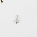 (2-6306) 925 Sterling Silver - Zircon Starfish Set.
