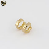 (1-2933-8) Gold Laminate - Chunky Wavy Hoops - BGF