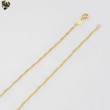(1-1716) Laminado de oro - Cadena de eslabones Singapur de 1,7 mm - BGF