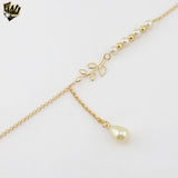 (1-6148-1) Laminado de Oro - Collar de Perlas Rolo Link - BGF