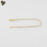(1-0507-1) Gold Laminate - 3mm Tennis Bracelet - BGF - 6"