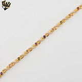 (1-60089) Laminado de oro - Brazalete de circonitas de 5 mm - BGO