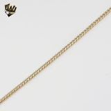 (1-0030) Laminado dorado - Tobillera con eslabones curvos de 3,5 mm - 10" - BGO