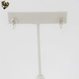 (2-3198-1) 925 Sterling Silver - Angel Wings Stud Earrings.