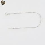 (2-0348) 925 Sterling Silver - Snake Link Bracelet - 7.5''