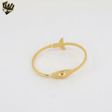 (MBRA-24-Y) Stainless Steel - Tail Bangle.