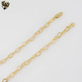 (1-1518-1) Laminado de oro - Cadena de eslabones de corazón de 6 mm - BGF