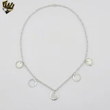 (2-66127-1) Collar de ojo malvado de 1 mm en plata de ley 925 - 40,6 cm