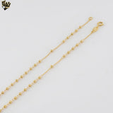 (1-3340) Laminado de oro - Collar Rosario de Nuestra Señora de la Caridad de 2,5 mm - 18" - BGF.