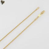 (1-1724) Gold Laminate - 2mm Rope Link Chain - BGF
