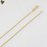 (1-1503-3) Laminado de oro - Cadena de eslabones de caja de 1,2 mm - BGF