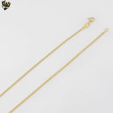 (1-1765) Laminado de oro - Cadena de eslabones curvos de 2 mm - BGF