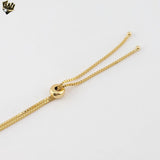 (MBRA-26) Gold Laminate -Adjustable Horse Stirrup Bracelet - BGF