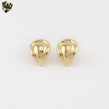 (1-1211-9) Gold Laminate - Teardrop Shape Earrings - BGF