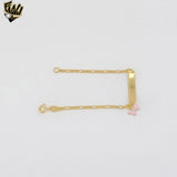 (1-0976) Gold Laminate - 2.5mm Figaro Link Kids Bracelet -6" - BGF