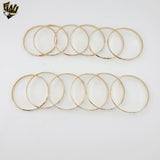(1-4013-2) Gold Laminate - 4mm Three Tones Bangles - Dozen - BGO