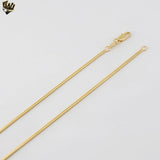 (1-1515) Laminado de oro - Cadena de eslabones de serpiente planos de 1,6 mm - BGF