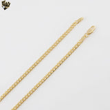 (1-1780) Laminado de oro - Cadena de eslabones curvos de 4 mm - BGF