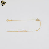 (1-0701-1) Gold Laminate - 1mm Box Link Cross Bracelet - BGF - 6.5"
