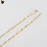 (1-1948) Gold Laminate - 2.5mm Figaro Link Chain - BGF