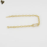 (1-60087) Gold Plated- 5mm Round Paper Clip Link Bracelet - 8.5"