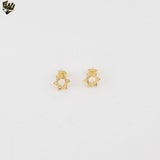 (1-1107-1) Gold Laminate - Star of David Stud Earrings - BGF