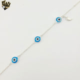 (2-0426) Pulsera de eslabones Rolo de plata de ley 925 con ojo de 3 mm.