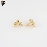 (1-1216-2) Gold Laminate - Knot Stud Earrings - BGF
