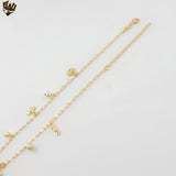 (1-6274-2) Gold Laminate - Paper Clip Link Sea Charms Necklace - BGF