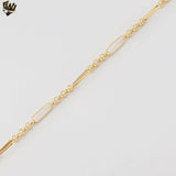 (1-1657) Gold Laminate - 3mm Mixed Links Chain - BGF